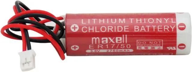 Main image of Maxell ER17/50 3.6V Lithium PLC Battery (White Connector)