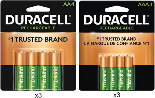 Main image of 12 AA (2500 mAh) + 12 AAA (900 mAh) Duracell Rechargeable Battery Combo