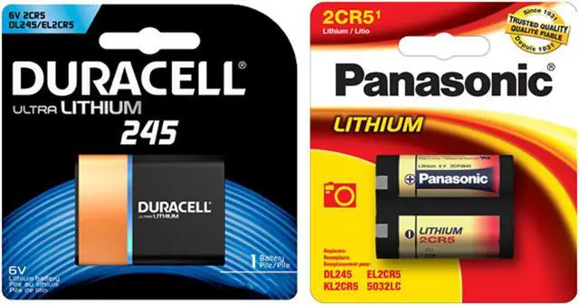 Main image of 1 x Duracell Ultra 245 + 1 x Panasonic 2CR5 Photo Lithium Batteries (2 Total)