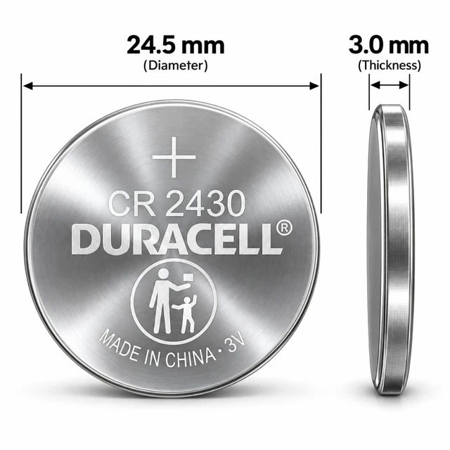 Alt view image 3 of 5 - 5-Pack Duracell CR2430 3 Volt Lithium Battery ( 5 Cards) - (DL2430BPK)