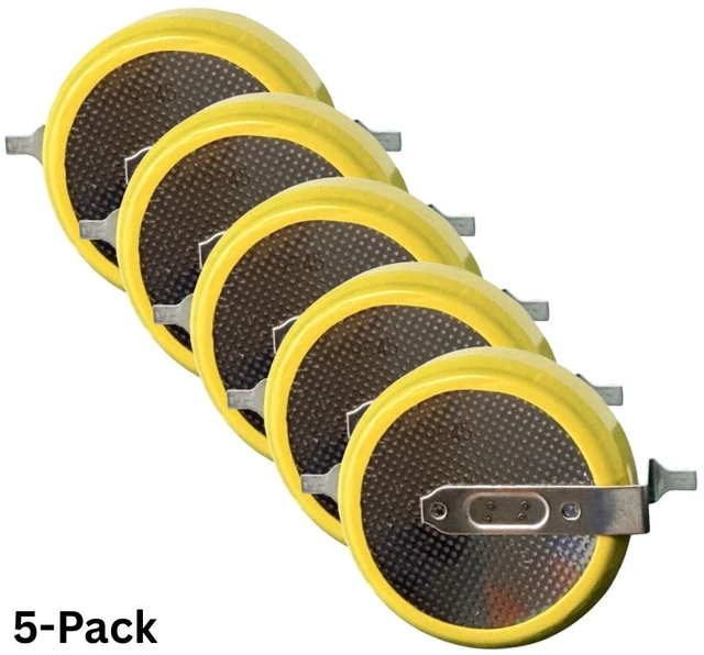 Main image of 5-Pack Panasonic CR2477F2N 3 Volt Lithium Battery w/ 2 Pins