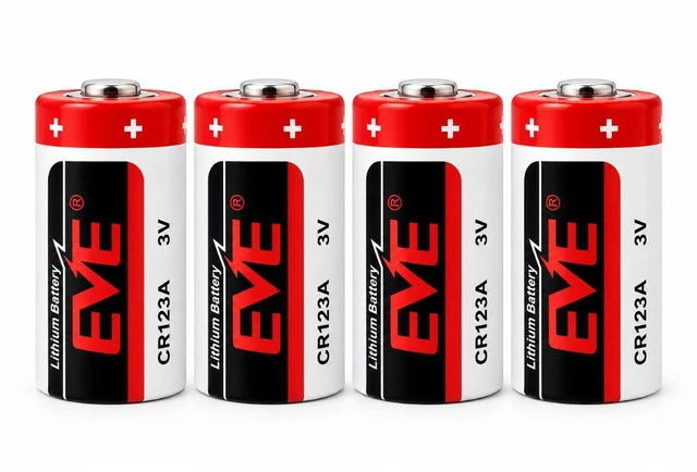 Main image of EVE CR123 3V 1450mAh Lithium Batteries, CR123A CR17345, 4-Pack