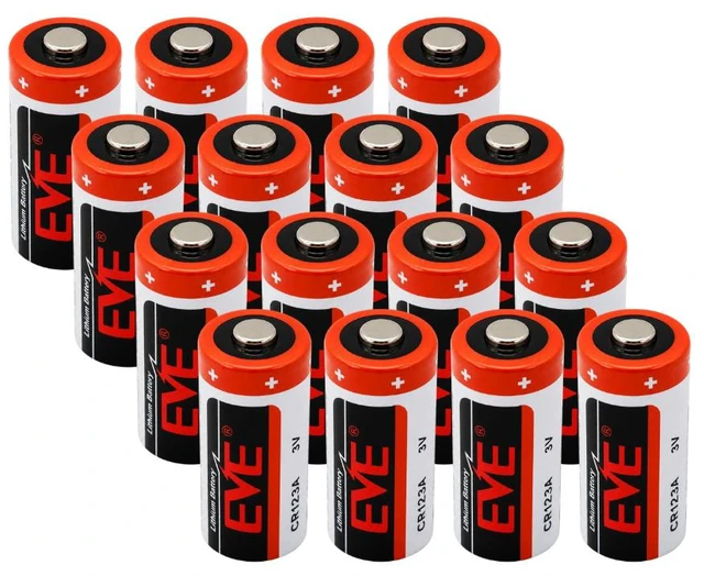 Main image of EVE CR123 3V 1450mAh Lithium Batteries, CR123A CR17345, 16-Pack