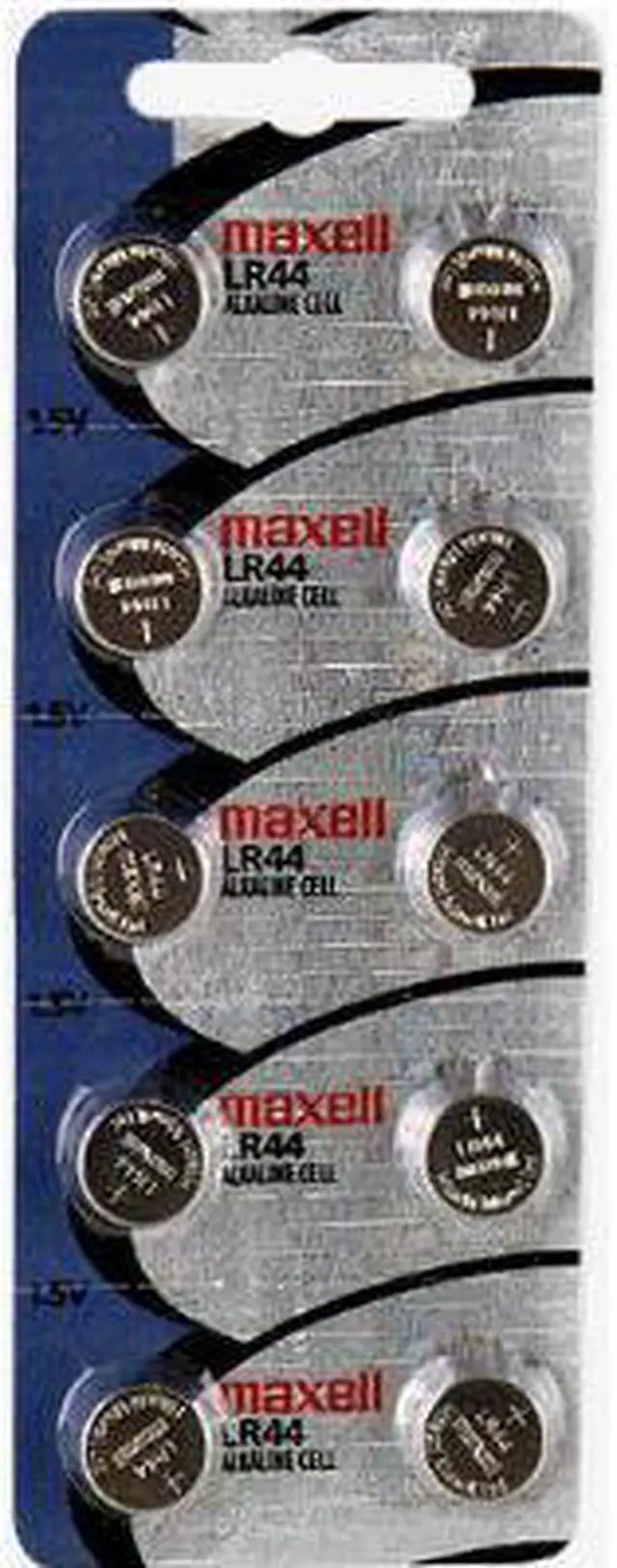 Main image of 10-Pack LR44 Maxell Alkaline Button Batteries