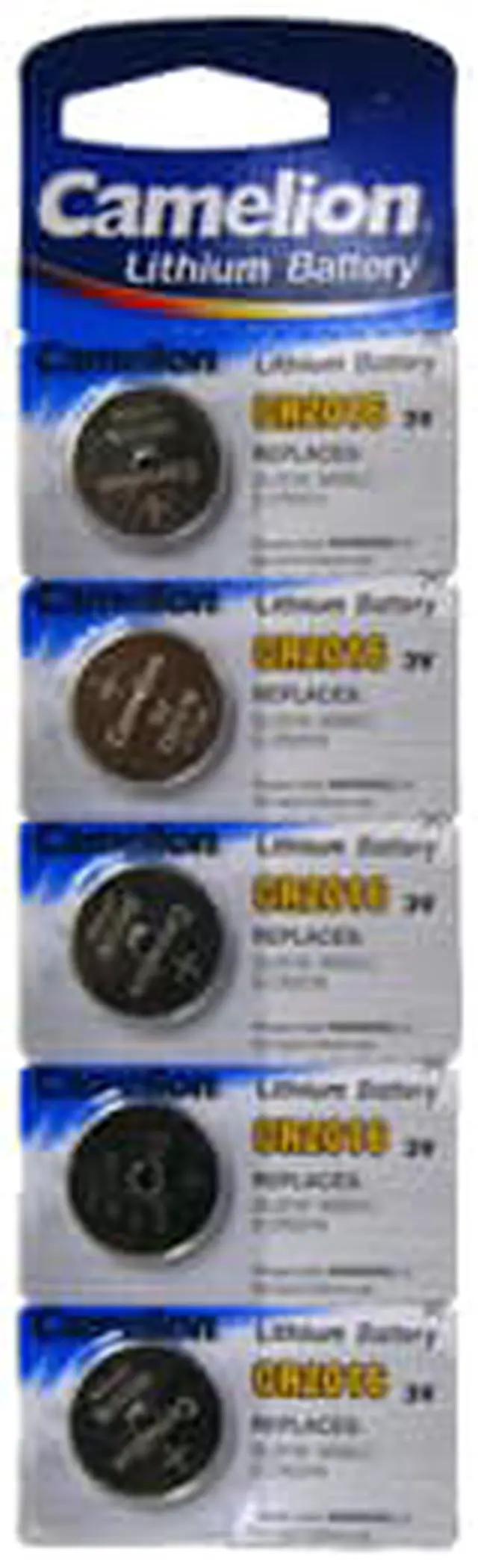 Main image of 5-pack CR2016 3 Volt Lithium Coin Cell Batteries