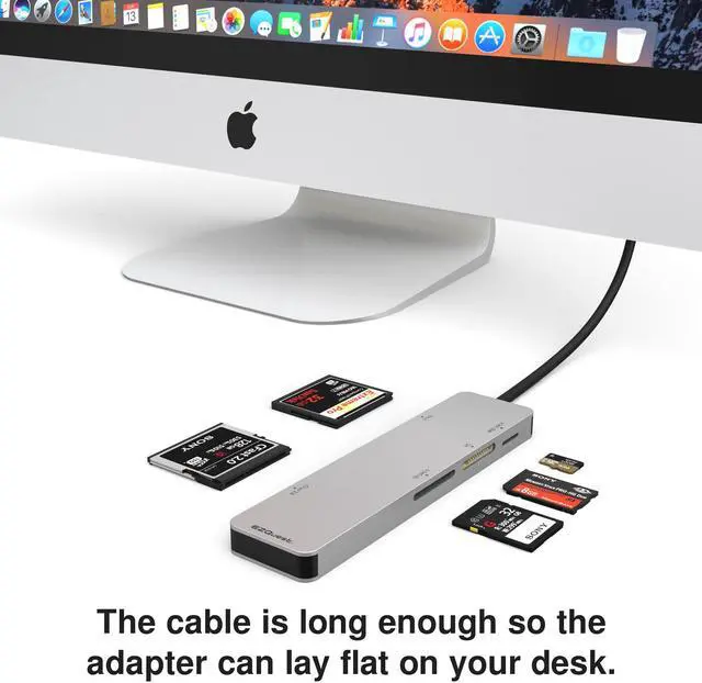Alt view image 2 of 4 - USB-C CFast 2.0 Card Reader 5 Ports with UHS II SD/Micro SD Simultaneous read and write