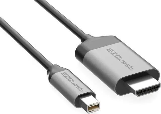 Main image of EZQuest Active Mini DisplayPort to HDMI 4K 60HZ Cable with Anodized Aluminum Sleeves 2.2 Meter