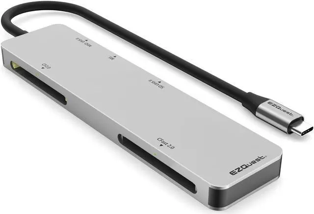 Main image of USB-C CFast 2.0 Card Reader 5 Ports with UHS II SD/Micro SD Simultaneous read and write