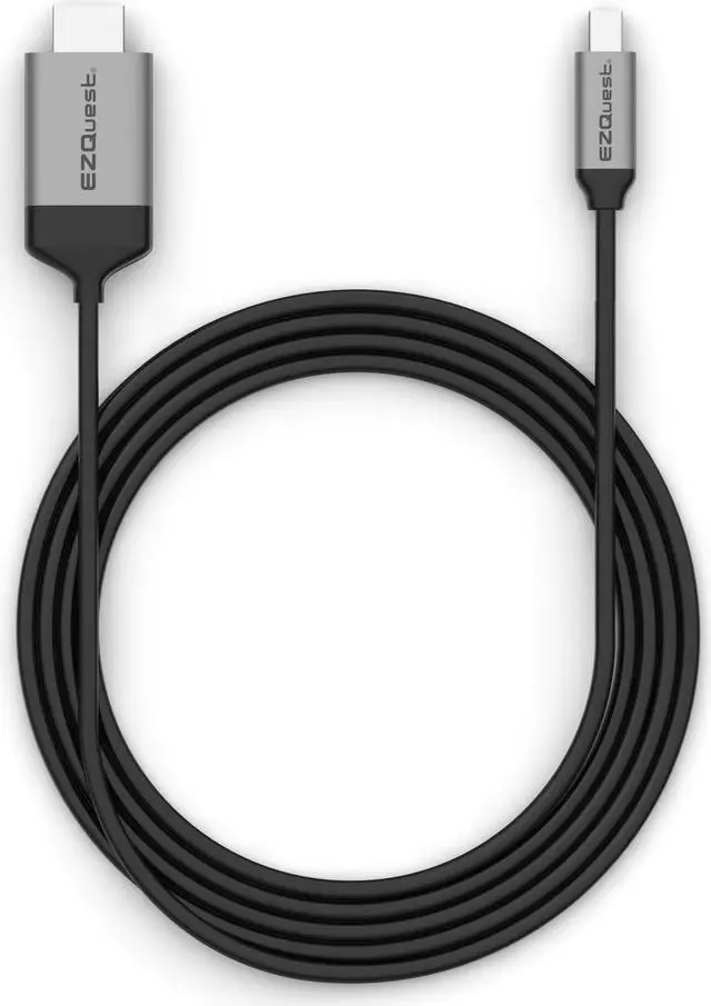 Alt view image 2 of 9 - EZQuest Active Mini DisplayPort to HDMI 4K 60HZ Cable with Anodized Aluminum Sleeves 2.2 Meter