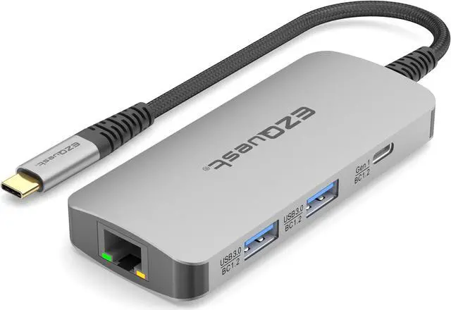 Alt view image 2 of 7 - USB-C Multimedia 7-in-1 Hub
HDMI 4K, 100 Watts USB-C Power Delivery with (FRS) or 5Gbps Data, 2 x USB-C Ports, 2 x USB-A 3.0 Ports, and Gigabit Ethernet