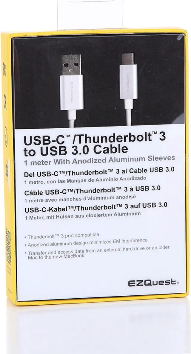 Alt view image 2 of 5 - EZQUEST USB-C to USB-A 3.0 Male Cable 1 meter - X40098