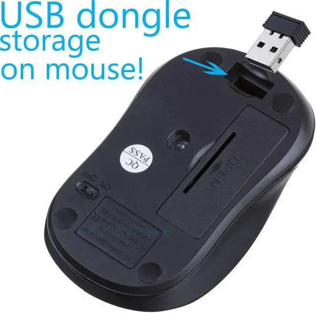 Alt view image 3 of 3 - 2.4GHz High Quality Wireless Optical Mouse/Mice + USB 2.0 Receiver for PC Laptop