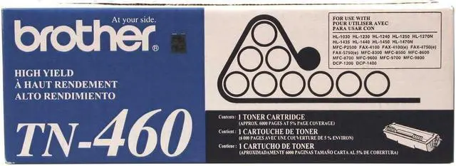 Main image of Brother TN460 High Yield Toner Cartridge - Black