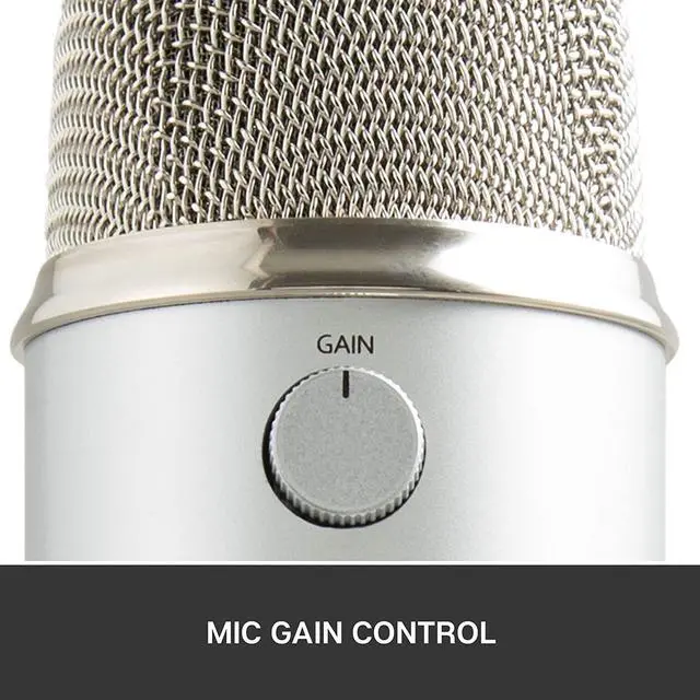 Alt view image 6 of 7 - Blue Microphones Yeti USB Mic for Recording and Streaming on PC/Mac, Blue VOICE effects, 4 Pickup Patterns, Headphone Output and Volume Control, Adjustable Stand, Plug and Play \u2013 Silver
