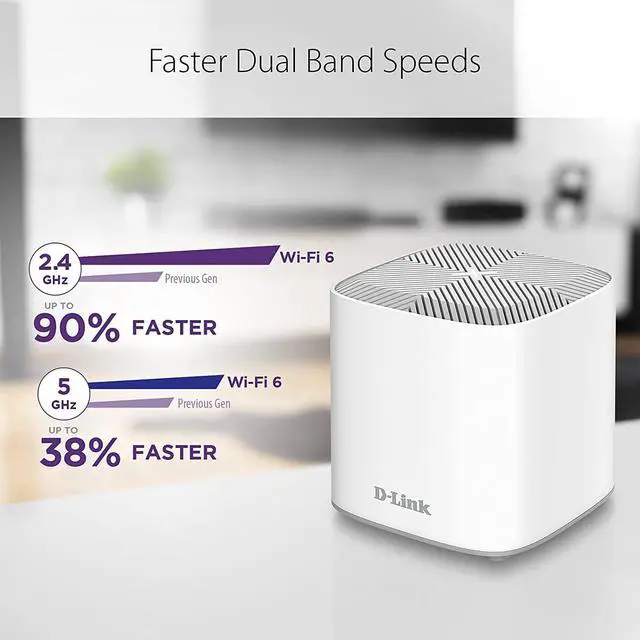 Alt view image 4 of 7 - D-Link Covr Ax1800 Whole Home Mesh Wi-Fi 6 System - Up To 6500 Sq.Ft. Coverage, Voice Control W/ Alexa And Google Assistant, Enhanced Parental Controls, 3-Pack (Covr-X1863)