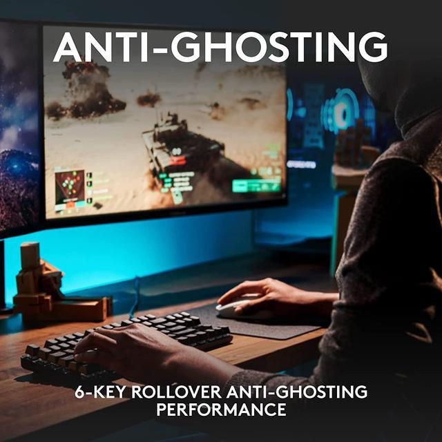 Alt view image 6 of 15 - Logitech G413 TKL SE Mechanical Gaming Keyboard - Compact Backlit Keyboard with Tactile Mechanical Switches, Anti-Ghosting, Compatible with Windows, macOS - Black Aluminum