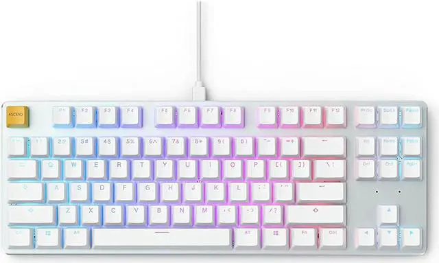 Alt view image 4 of 8 - GMMK TKL White Ice Mechanical KB -Brown
