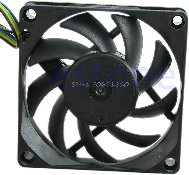 Alt view image 4 of 5 - 70mm x 15mm Brushless Fan DC 12V 4 Pin 9 Blade Cooling Cooler Drop shipping