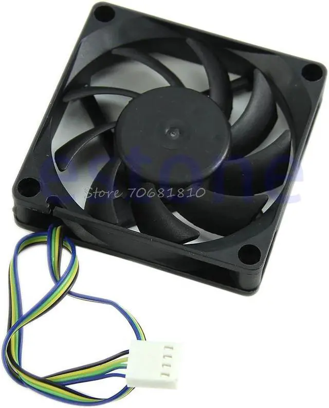 Alt view image 2 of 5 - 70mm x 15mm Brushless Fan DC 12V 4 Pin 9 Blade Cooling Cooler Drop shipping