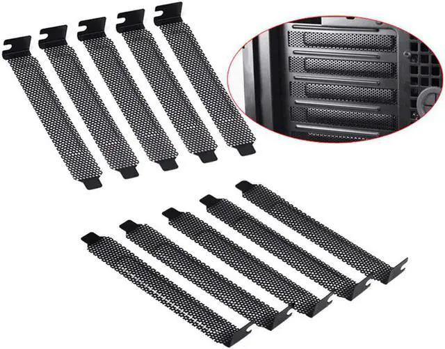 Alt view image 3 of 5 - 5 Pcs PCI Slot Cover / PCI Slot Cover Dust Filter Blanking Board Cooling Fan Dust Filter Ventilation PC Computer Case