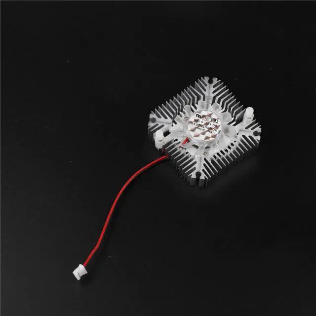 Alt view image 3 of 5 - 55mm 2 PIN Graphics Cards Cooling Fan for Display Card Aluminum Gold Heatsink Cooler Computer Fan