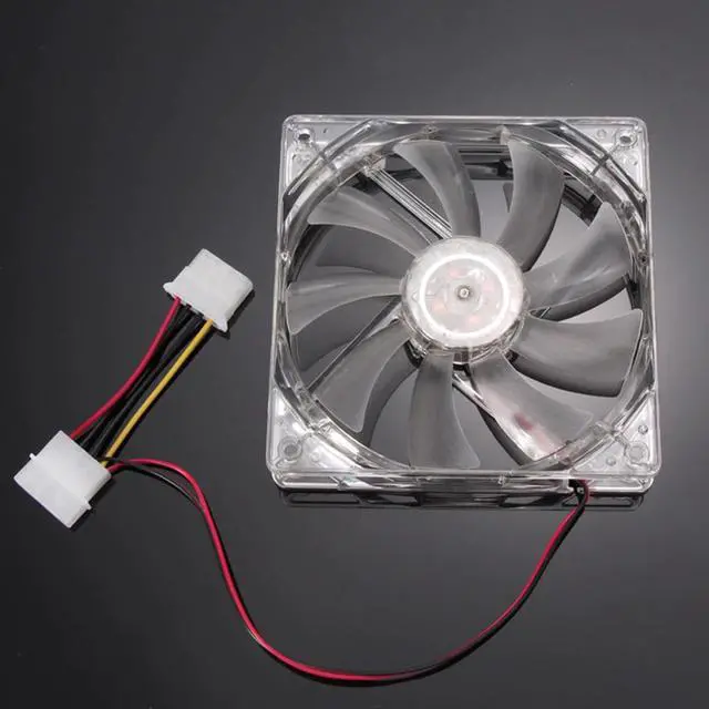 Alt view image 6 of 6 - PC Computer Fan Quad 4 LED Light 120mm PC Computer Case Cooling Fan Mod Quiet Molex Connector Easy Installed Fan 12V Hot sales