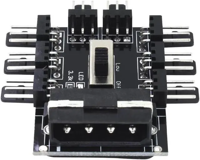 Main image of PC 1 to 8 4Pin Molex Cooler Cooling Fan Hub Splitter Cable PWM 3Pin Power Supply Speed Controller Adapter For PC Mining