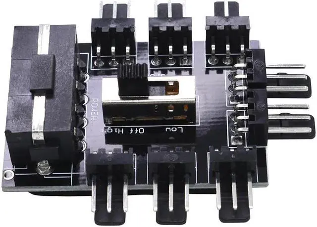 Alt view image 3 of 6 - PC 1 to 8 4Pin Molex Cooler Cooling Fan Hub Splitter Cable PWM 3Pin Power Supply Speed Controller Adapter For PC Mining