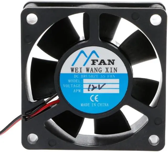 Alt view image 5 of 6 - 60mm*60mm*20mm DC 12V 2 Pin Cooler Brushless Axial PC CPU Case Cooling Fan 6020