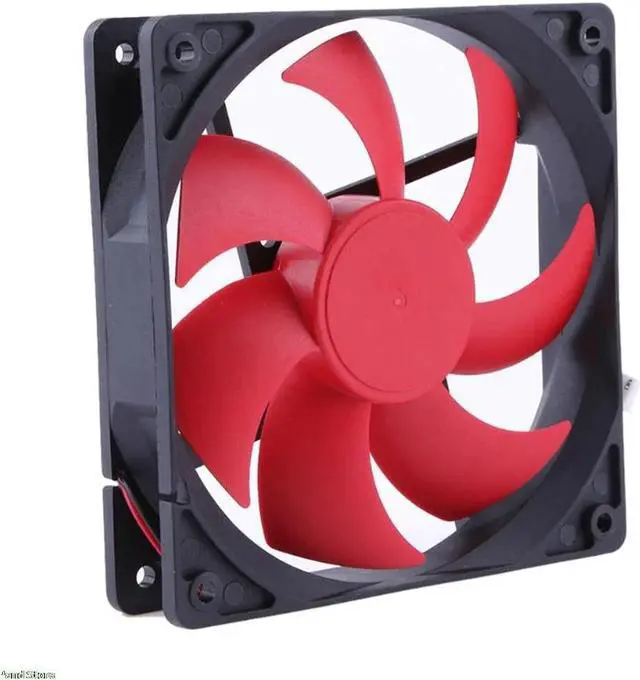 Alt view image 2 of 6 - Portable Computer Double Head 12CM PC Computer CPU Cooling Fan Cooler Super Quiet Silent CPU Cooling Fan for PC