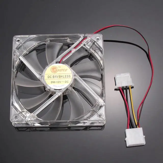 Alt view image 4 of 6 - Red Quad 4 LED Light Neon Clear 120mm PC Computer Case Cooling Fan Mod 6M3 Drop Shipping