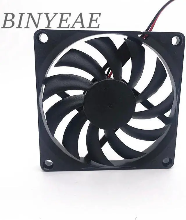 Alt view image 2 of 5 - 8010 80MM 80x80x10MM Cooling fan DC 5V 12V 24V Ultra thin USB cooling fan Comptuter CPU Cooling fan with 2pin