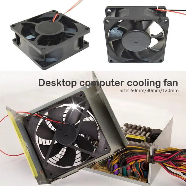 Main image of 12V DC fan 50 80 120 mm 2 Pin Connector Cooling Fan for Computer Case CPU Cooler Radiator Computer Accessories CPU Cooling Fans