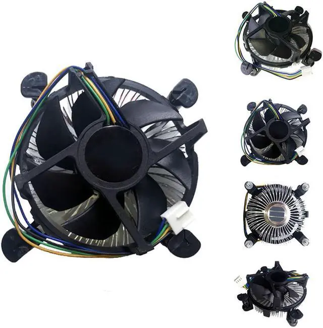 Alt view image 6 of 6 - Mute CPU Cooler for Intel 4 pin Quiet Cooling Fan LGA 1150 1151 1155 1156 771 775 for Inter I3 I5 I7 Xeon Series