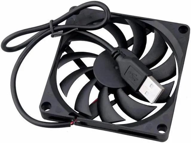 Alt view image 5 of 6 - 2 Pcs 5V 80x80x10mm 8cm PC Brushless Motor Cooler USB Connector Computer Case DC Cooling Fan 80mm x 10mm