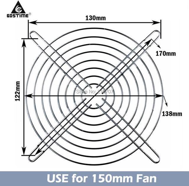Main image of Metal Steel 150x150mm 15cm 150mm Cooling Fan Grill Guard Finger Covers Protector Net