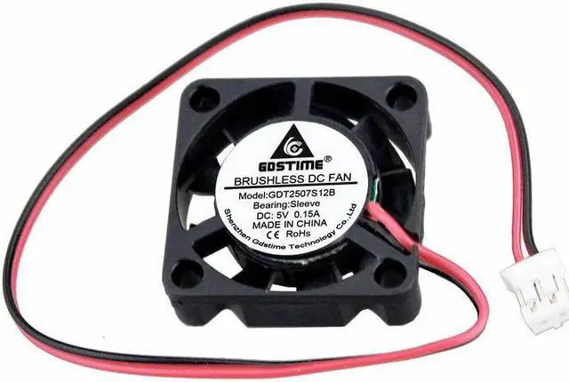 Alt view image 3 of 6 - 2 Pieces 5V 5 Volt 25mm 7mm 25x25x7mm 2507S Small Micro Blushless DC Cooling Fan 2pin 2.0