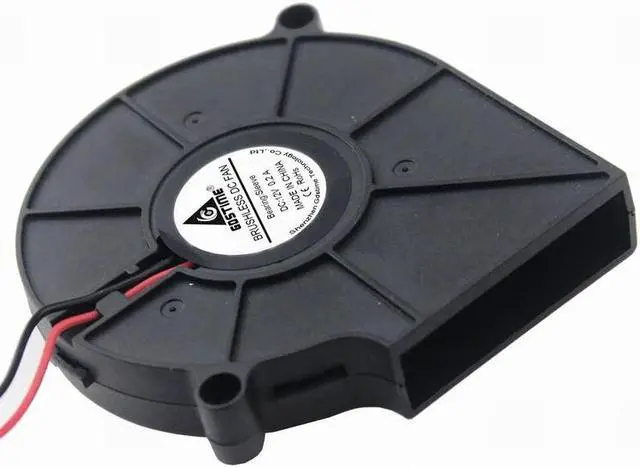 Alt view image 5 of 6 - 1 Pcs DC 12 Volt 2 Wires 7.5cm Brushless Cooling Radiator 12V Exhaust Blower Fan 75mm x 15mm