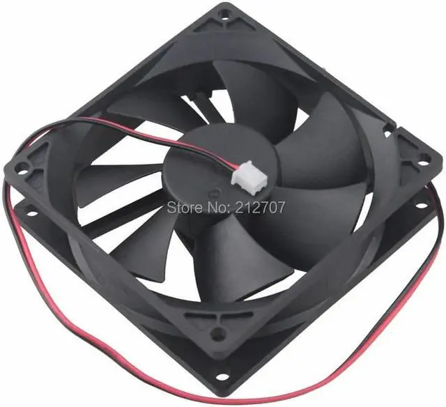 Alt view image 4 of 6 - 92mm x 25mm DC 12V 2Pin Ball Bearing Computer Cooling Fan for PC Case CPU Cooler