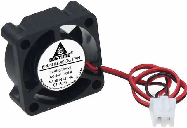 Alt view image 2 of 6 - 2 Pcs 25x25x10mm 2510 Mini Cooling Fan 25mm 2.5cm 24V Brushless DC Cooler Radiator
