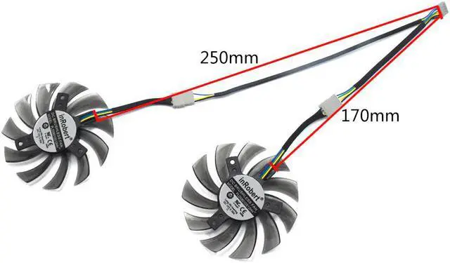 Alt view image 2 of 5 - 75mm 4PIN PLD08010S12HH Cooler Fan For NVIDIA GEFORCE GTX 550 Ti Nvidia GeForce GTX 560 Ti VisionTek R9 270X Cooling Fan