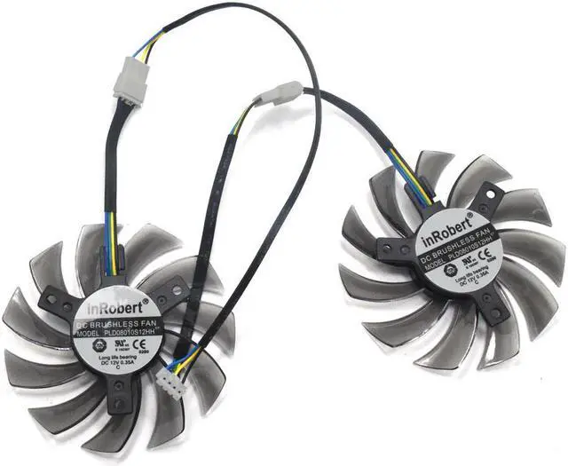Alt view image 4 of 5 - 75mm 4PIN PLD08010S12HH Cooler Fan For NVIDIA GEFORCE GTX 550 Ti Nvidia GeForce GTX 560 Ti VisionTek R9 270X Cooling Fan