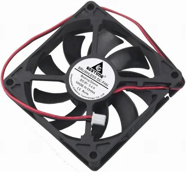 Alt view image 3 of 6 - 1 piece 8015 2Wire 2Pin DC 5V 3 inches 80mm x 15mm 8cm Machine Cooling Fan 80mm*80mm*15mm