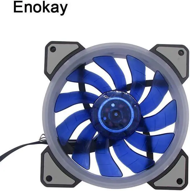 Alt view image 4 of 6 - Enokay 120mm Computer Case Super Silence Fan with LED Lights Computer PC Case Power Supply Cooling Fan Cpu Cooler Fan