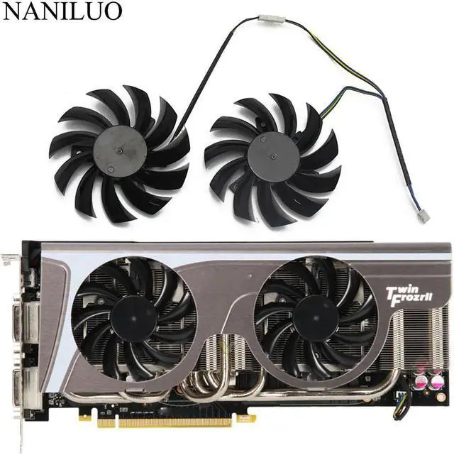 Main image of 2PCS/lot New 75MM PLD08010S12HH 0.35A Cooler Fan ForMSI GeForce GTX 580/570/560/560Ti/480/465/460 GTX770 Video Card Cooling Fan