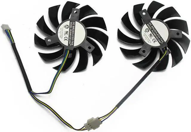Alt view image 5 of 5 - 2PCS/lot New 75MM PLD08010S12HH 0.35A Cooler Fan ForMSI GeForce GTX 580/570/560/560Ti/480/465/460 GTX770 Video Card Cooling Fan