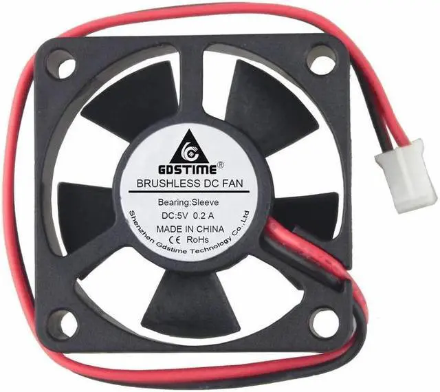 Alt view image 5 of 6 - 2 Pieces 3.5cm 35x35x10mm 5V Brushless DC Cooling Fan 35mm x 10mm 3510 Mini Cooler 2Pin 2.0