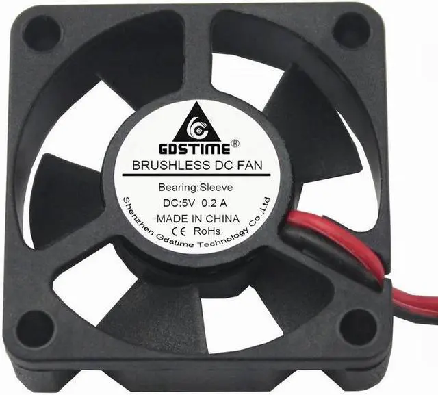 Alt view image 3 of 6 - 2 Pieces 3.5cm 35x35x10mm 5V Brushless DC Cooling Fan 35mm x 10mm 3510 Mini Cooler 2Pin 2.0
