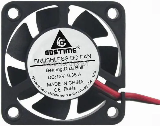 Main image of High Speed Ball Bearing 40x40x10mm DC 12V 2 Pin 40mm Brushless Computer Cooling Fan