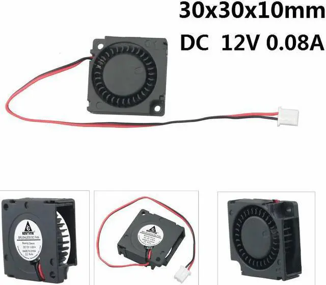 Main image of 1 Piece DC 12V 3D Printer Blower Fan 30mm x 10mm 3010 Sleeve Bearing Laptop Cooling Fan 3cm 30x10mm Micro